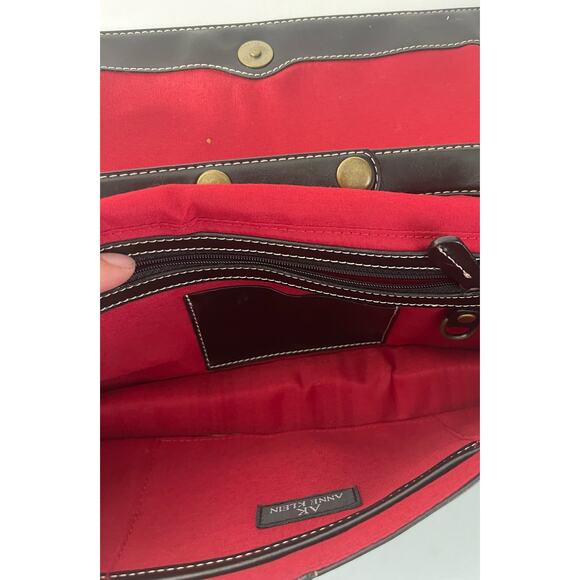 Vintage Anne Klein Clutch - Red Lining with Shoukder Strap - Picture 5 of 6